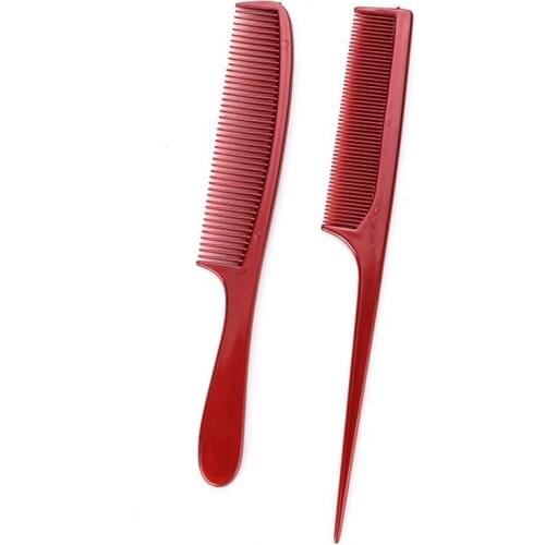Salon Suit Comb Pointed Tail Comb Round Handle Comb Makeup Comb Hairdressing Combs Hair Care Styling Tool