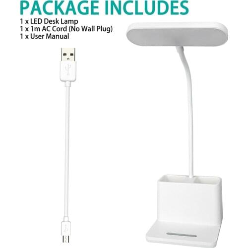 1200mAh Dimmable LED Desk Lamp USB Rechargeable Touch Bedside Reading Light Children Eye Protection Learning Lights