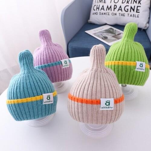New Fashion Kids Hats for Boys Girls Skullies Beanies Pacifier Hat Autumn Winter Warm Woolen Knitted Children Baby Hats and Caps