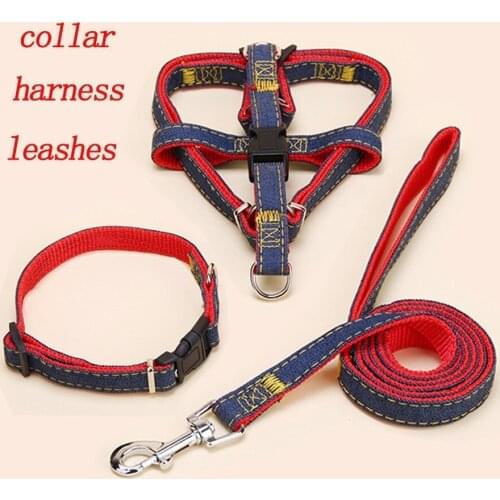 Nylon Dog Collar & Lead Service Training Dogs Harness Pet Leash Sets For Small Medium Large Dogs Size S M L XL