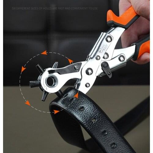 6-hole belt machine sewing machine sewing household leather punching machine rotating tool hole pincers hole eyelidwithholestrap