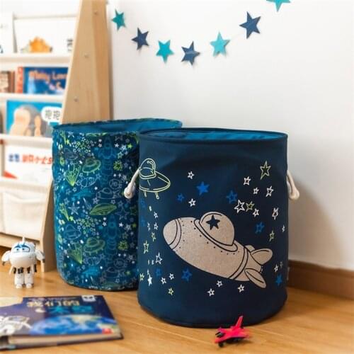 Folding Basket for Toys Cartoon Laundry Basket Thickness Storage Organizer for Dirty Clothes Home Storage and Organization Pouch