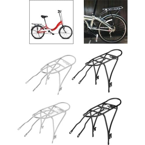 20inch Folding Bike Rear Rack Seat Post Mount Luggage Carrier Black with Spring Clip for Dahon P8 KBC083 KAC083 KAC061