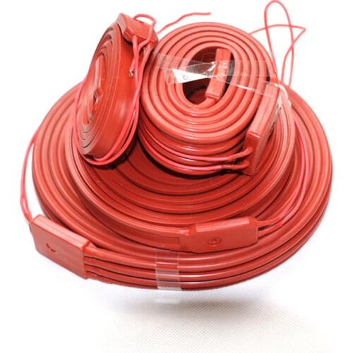 12V 24V 110V 220V 15/25/30/50mm 1/2/3/4/5/10/15/20 Meters Waterproof Flexible Silicone Heater Strip Belt Freeze Protection