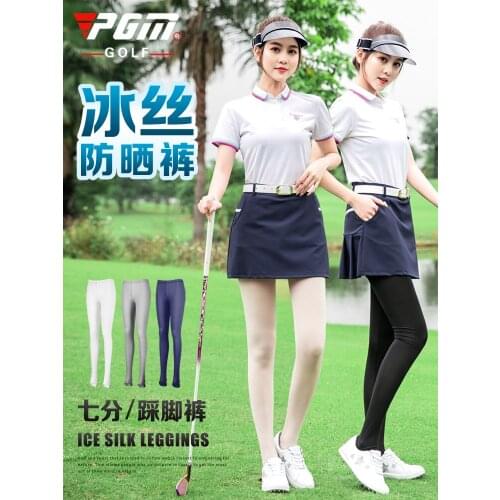 Womens Breathable Ice Silk Romper Socks Summer Cropped Pants Foot Pants Sunscreen Golf Leggings