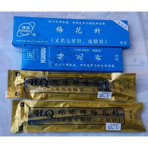 10 pcs double head dispsoable huanqiu dermal needle acupuncture masssage seven star needle SZ
