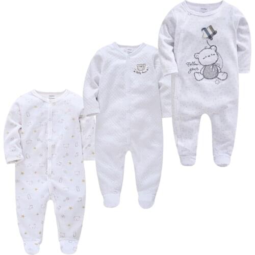 100% cotton 3pcs Roupas bebe de Baby Girl Boy Pijamas bebe fille Cotton Breathable Soft ropa bebe Newborn Sleepers Baby Pjiamas