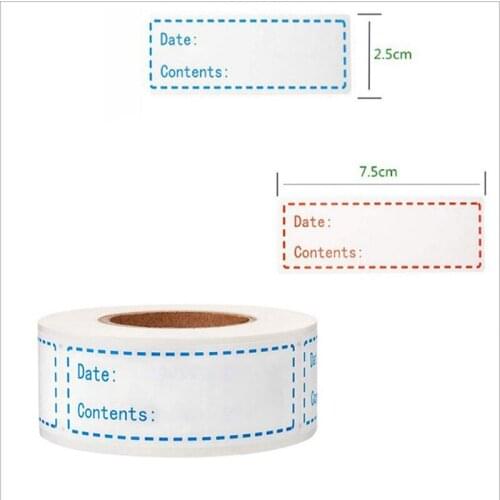 125pcs/roll Kitchen Sticker Refrigerator Freezer Food Storage Date Content Label