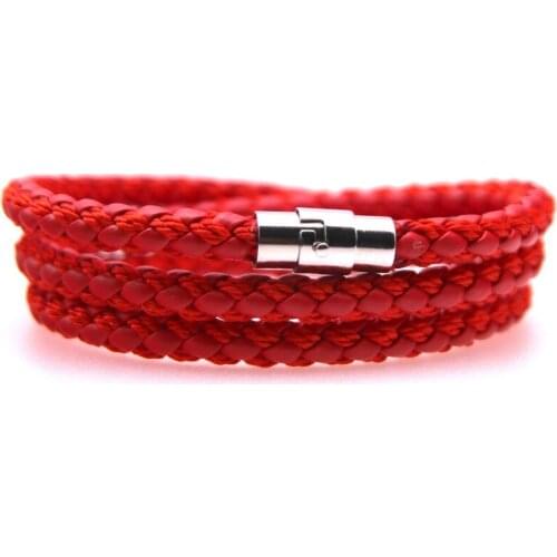 17 Colors 57CM With 3 laps Leather Charm Bracelet For Women Fit Original Charm Beads DIY Brand Design Bracelet Dropshipping