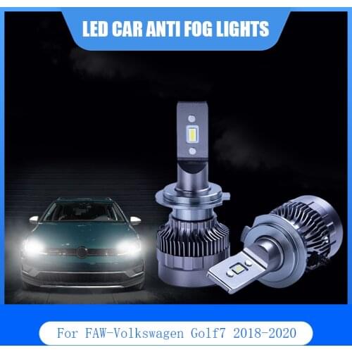 2Pcs For FAW-Volkswagen Golf7 2018-2020 LED Car Lights Anti Fog Lamp H7 H9 H11 6000K 12V Car LED Light Headlight Bulbs Kit