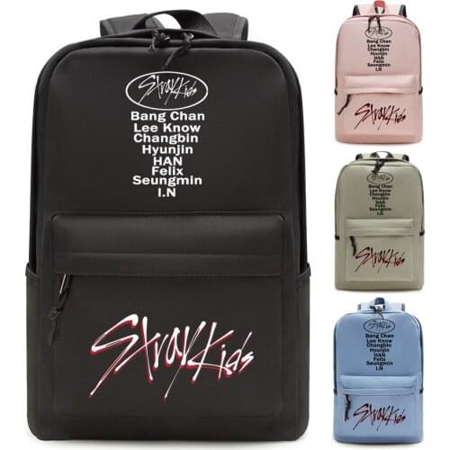 2021 Kpop Stray Kids I Am You Travel Printing Shoulder Bag Outdoor Sports Men and Women Shoulder Bag Computer Backpack Schoolbag