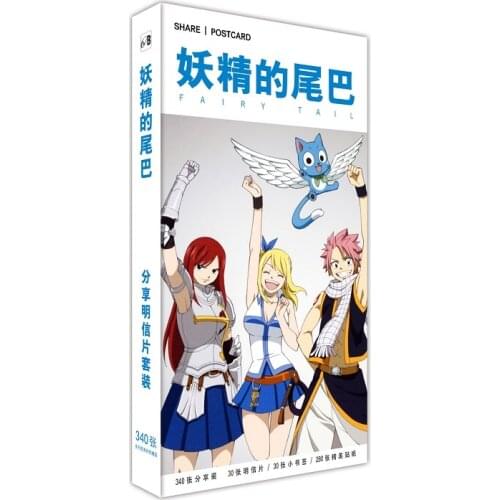 180pcs/Set Anime Fairy Tail Paper Postcard/Greeting Card/Message Card/Christmas and New Year gifts