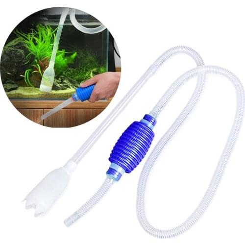 Aquarium Gravel Cleaner Vacuum Handheld Siphon Pump With Filter Nozzle Fish Tank Water Changer Air Pump Cleaning Accessories