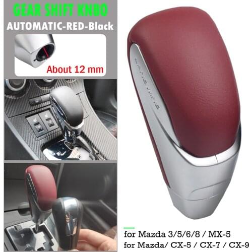 Car Gearbox Handles Genuine Leather Automatic Gear Shift Knob Stick Lever for Mazda CX-7 2008 2014 2015 2016 year Car Styling