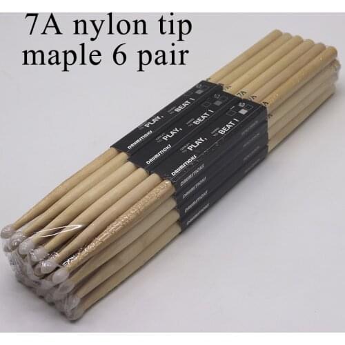7A nylon tip maple wood drum stick