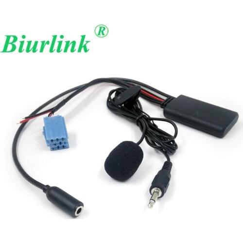 Biurlink For Blaupunkt Radio 8Pin Mini ISO Port 3.5MM Audio Aux In Bluetooth Microphone for Volkswagen for Audi for Becker
