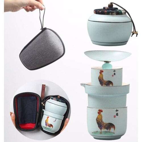 Private Customize Chinese Kung Fu Tea Set Ceramic Portable Teapot Set Travel Gaiwan Tea Cups of Tea Ceremony Teacup Fine Gift