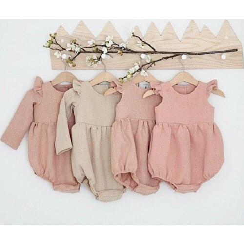 Baby Romper For New Born Autumn Baby Girl Clothes Cotton Long Sleeve Winter Boutiques Linen Playsuit Photo Props Infant Outfit