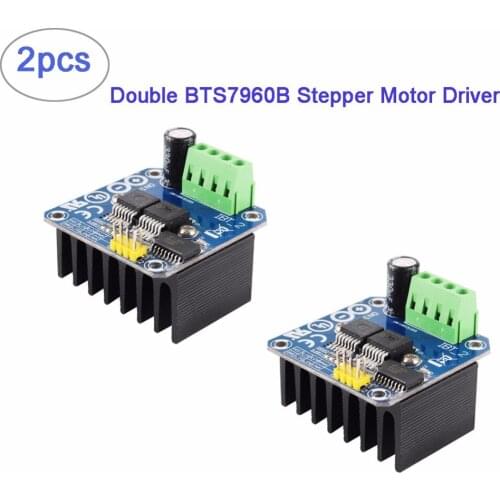 2pcs Double BTS7960B DC 43A Stepper Motor Driver H-Bridge PWM For Arduino Smart Car Robot FZ1731
