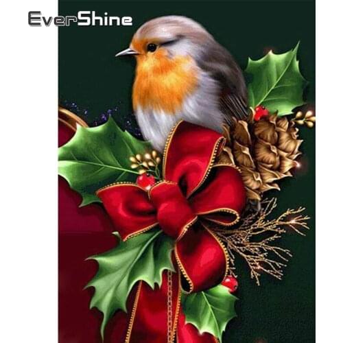 EverShine DIY Diamond Embroidery Animals Picture Of Rhinestones Diamond Painting Christmas Bird Mosaic Kits Decor For Home