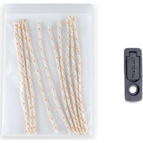 11pcs/Lot Copper Wire Cotton Core Wicks & Anti Volatile Rubber Bottom For ZP Zorro Kerosene Lighter Universal Replacement Repair