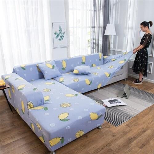 Nordic Sofa Cover Cotton Set Couch Cover Elastic Sofa Cover for Living Room Order 2pieces to fit for L-shape Chaise Longue Sofa