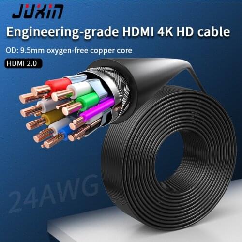 HDMI cable version 2.0 4k high-definition cable HDMI2.0 engineering line embedded pipe wiring DIY welding 19-core pure copper