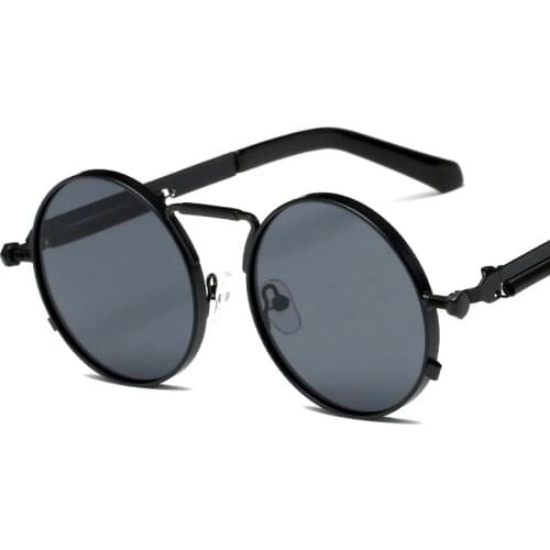 Classic Old Vintage Steampunk Sunglasses Men Luxury Punk Designer Women Sun Glasses Round Stylish Shades