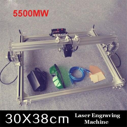 1PC 5500MW toy level DIY laser engraving machine Working Area 30*38CM Laser Engraver For Cutting Machine