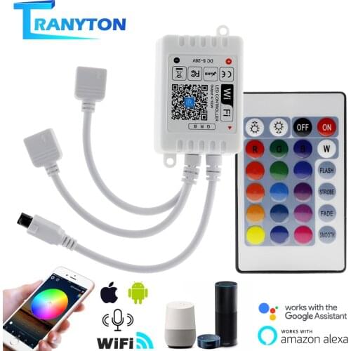Magic Home DC5-24V Bluetooth Wireless WiFi Controller RGB Music Timing 24Key Controller for 5050 2835 Strip