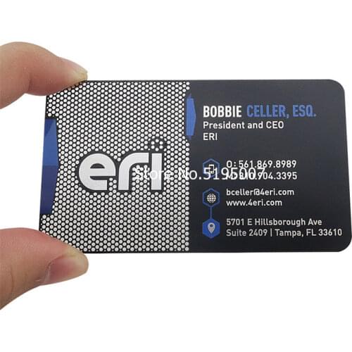 Stainless Steel Electroplate Matt Black Metal Business Card