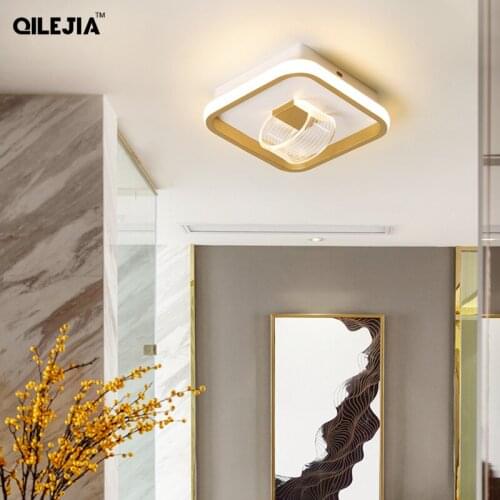 Nortic Golden Aisle Lights Modern LED Ceiling Lamps For Bedroom Corridor Balcony Loft AC85-265V Indoor Lighting Lights Decoratio