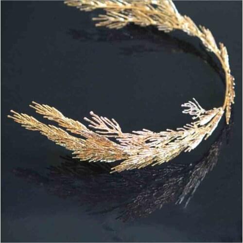 Exquisite Leaf Alloy Hairband Golden&Silver Headdress Women Fashion Headwear Hairbands Birthday&Wedding Present For Women Girls