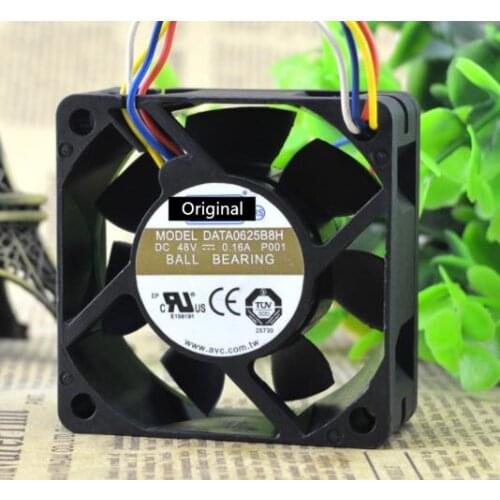Original 100% working DATA0625B8H DC48V 0.16A 60*60*25MM 6CM cooling fan