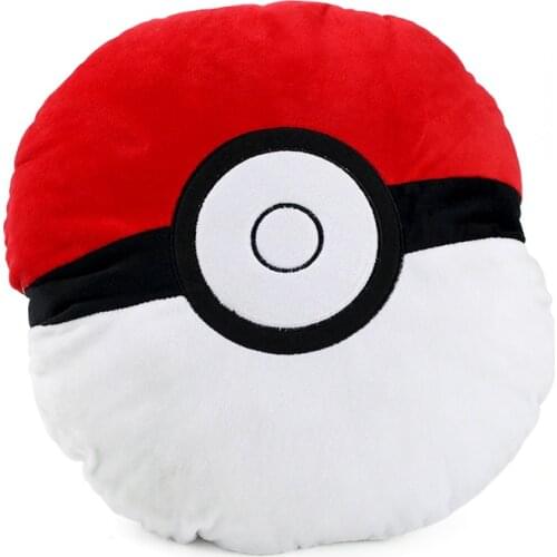 34cm Anime Poke Ball Pillow Plush Toys Soft Stuffed Pokemon Cartoon Doll