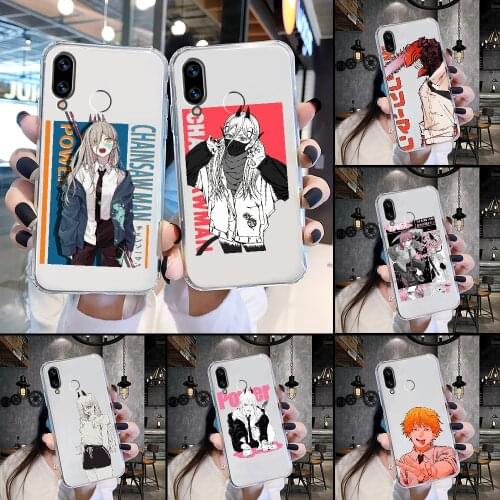 Anime Chainsaw Man Phone Case Transparent For Huawei Honor 6 7 8 9 10 10i 20 A C X Lite Pro Play transparent fashion funda