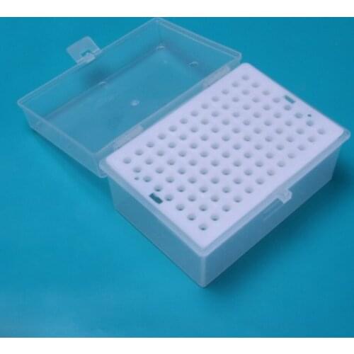 Rectangular 96 Positions Laboratory 200UL Pipette Pipettor Tip Holder Box