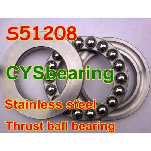 S51208 40x68x19mm 40*68*19mm 51208 stainless steel thrust ball bearing for 40mm shaft