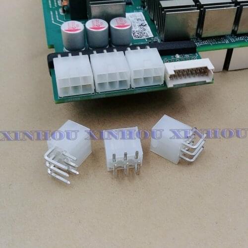 50pcs 6-pin BTC BCH LTC ZEC ETH DCR miner connector power connector looper for Asic miner antminer S9 T9 S9j S9k Z11 L3 M3 A8 Z9