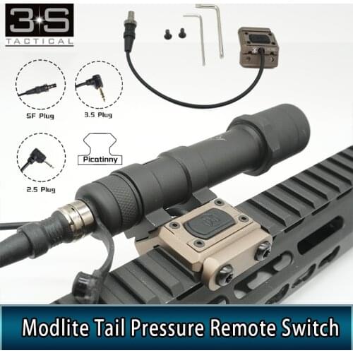 Tactical Modlite Tail Pressure Remote Switch ModButton For Surefir M300 M600 Flashlight Switch For 20mm Picatinny Rail