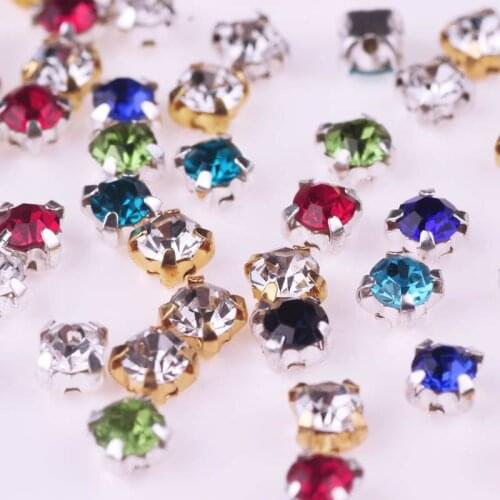 Thermomix Red Crystal Strass Beads Claw Rhinestones For Clothes Dress Clear Glass Rhinestone Sewn Applique Crafts Diamante DIY Z