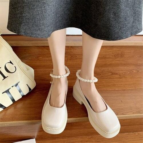 Jk Uniform Lolita Pu Leather Womens Dress Shoes Elegance Female Sweet Girls Cosplay Anime Loli Black White Ol Ladies Fashion