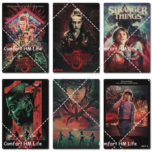 Stranger Things Season 3 Plaque Vintage Metal Tin Sign Bar Club Cafe Cinema Decor Home Decoration Retro Wall Art Poster