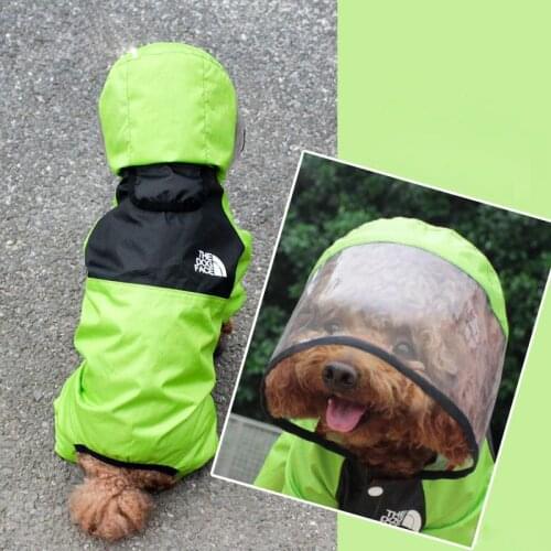 Waterproof Pet Dog Raincoat Detachable Dogs Rain Jacket Water Resistant Clothes Dogs Fashion Patterns Coat For Rainy Day