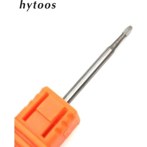 HYTOOS Tungsten Carbide Nail Drill Bit 3/32" Rotary Cuticle Burr Manicure Bits For Drill Accessories Nail Milling Tools-PD-03