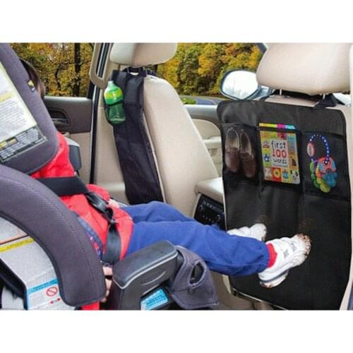 Car Seat Back Protective Cover Net Pocket Organizer 2 PCS
