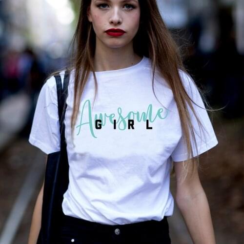 Power Girl T Shirt Aesthetic Letter Printed Female Clothing Summer Cotton Casual O-Neck Top T-shirt Tee Shirt Femme 2019