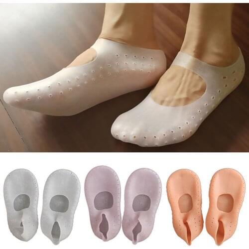 1Pair Silicone Moisturizing Gel Heel Socks Cracked Foot Skin Care Protector NEW