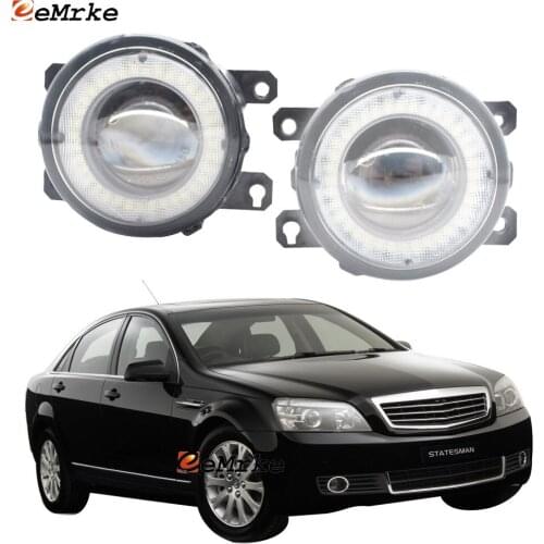 2x Car Lens LED Fog Lights Angel Eye DRL Daytime Running Light Lamp for Opel Holden Statesman (WM) 2006 2007 2008 2009 2010