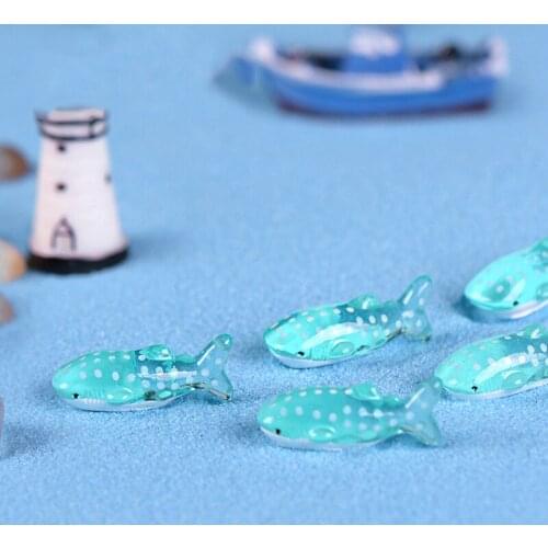 5 Pcs Spot Shark Mediterranean Style Resin Decoration Micro-landscape Decoration Creative Miniature Garden